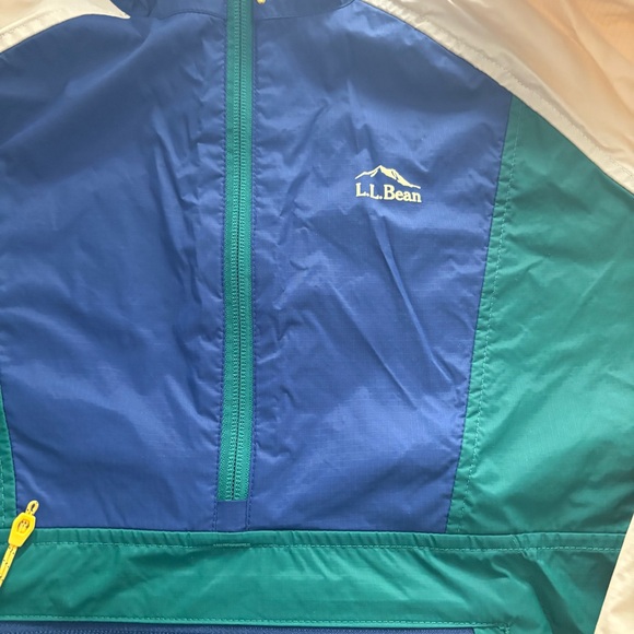 L.L. Bean Kids Colorblock Raincoat Size L 14-16 - Picture 3 of 5